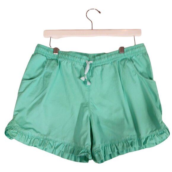 Lands End Shorts, Girls, Ruffled Hem, Mint Green, Pull on, Size XL (14-16) - Picture 1 of 10